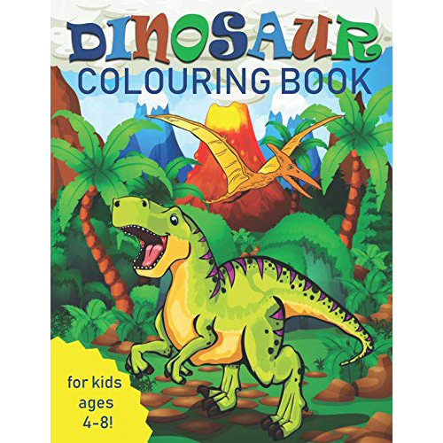 dinosaur colouring book for kids ages 4-8
