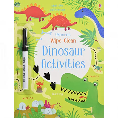 usborne dinosaur activity book - wipe-clean