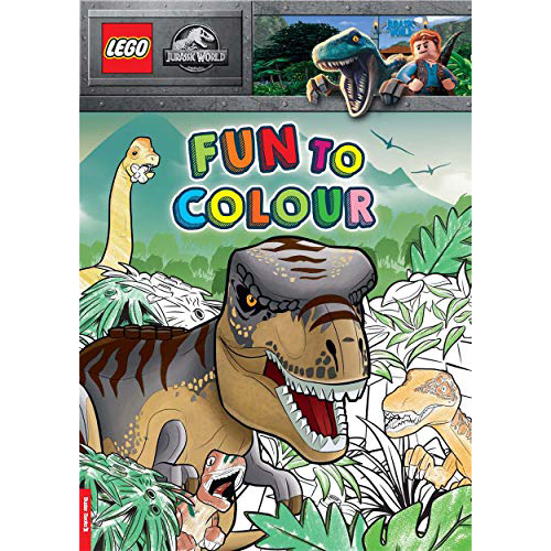 lego jurassic world: dinosaur colouring book