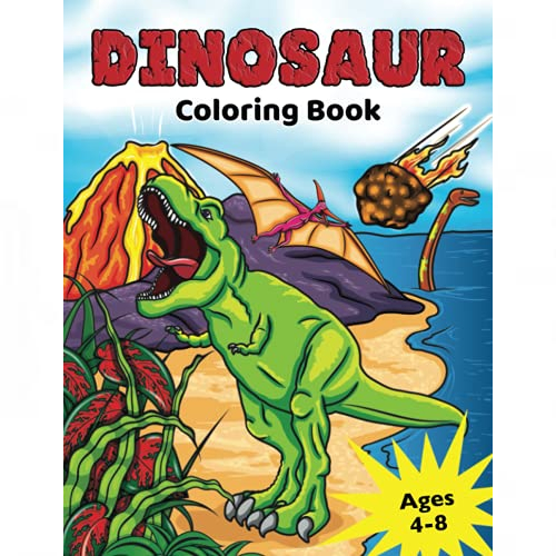 dinosaur coloring book for kids ages 4-8