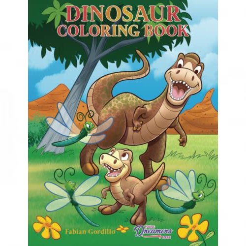 dinosaur coloring book: for kids aged 4-2