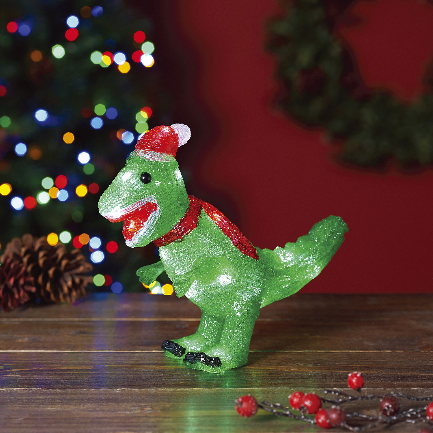 LED Acrylic Christmas Dinosaur
