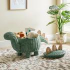 Dinosaur Rattan Storage Basket Green Main Thumbnail
