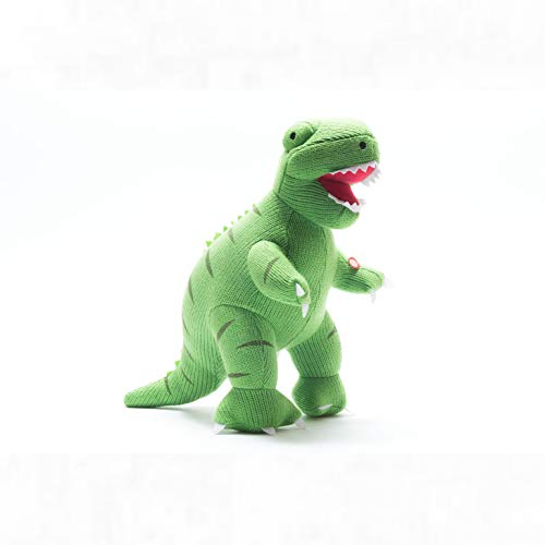  Knitted T Rex Dinosaur Soft Toy - 2 Sizes Available - Best Years
