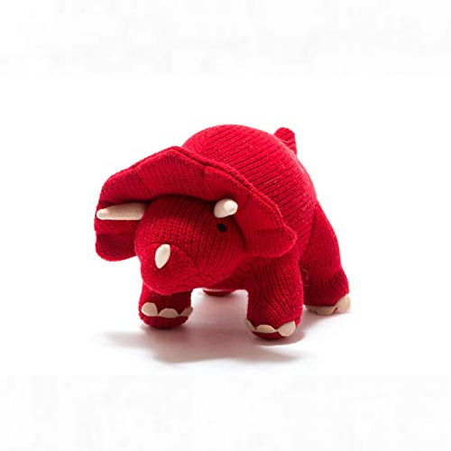  Triceratops Knitted Dinosaur Soft Toy - 2 Sizes Available - Best Years