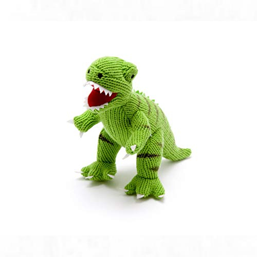  Knitted T Rex Dinosaur Baby Rattle - Best Years