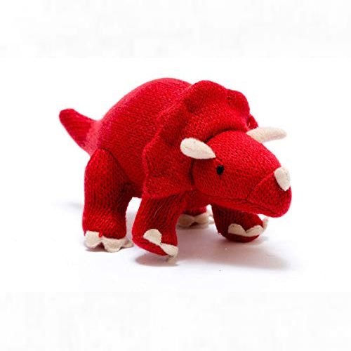  Triceratops Knitted Dinosaur Baby Rattle - Best Years