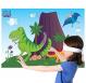 set of 3 dinosaur party games includes: pin the tail on the dinosaur, treasure hunt and stepping stones Thumbnail Image 1