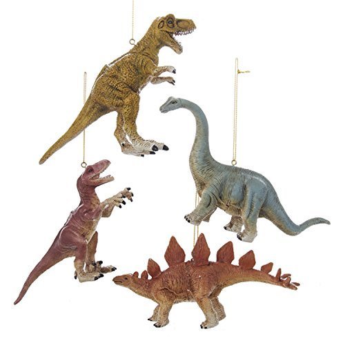  4 Assorted Dinosaur Tree Ornaments