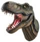 huge 15 inch wall mounted t-rex dinosaur head sculpture Thumbnail Image 1
