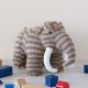 Knitted Brown Woolly Mammoth Dinosaur Soft Toy. Suitable from Birth Thumbnail Image 4