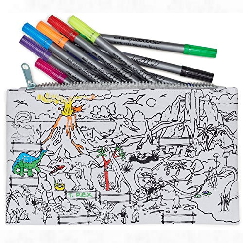 Colouring Pencil Case with 10 x Washable Markers - Eatsleepdoodle 