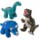 prextex plush dinosaurs 4 pack 8 inches/20 centimeters long great gift for kids stuffed animal assortment great christmas gift set for kids Thumbnail Image 1