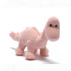 Girls Knitted Diplodocus Baby Rattle - Best Years Main Thumbnail
