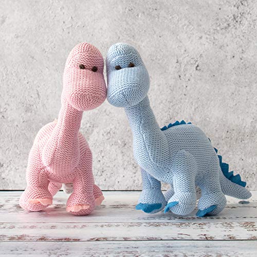  Boys Knitted Diplodocus Baby Rattle - Best Years