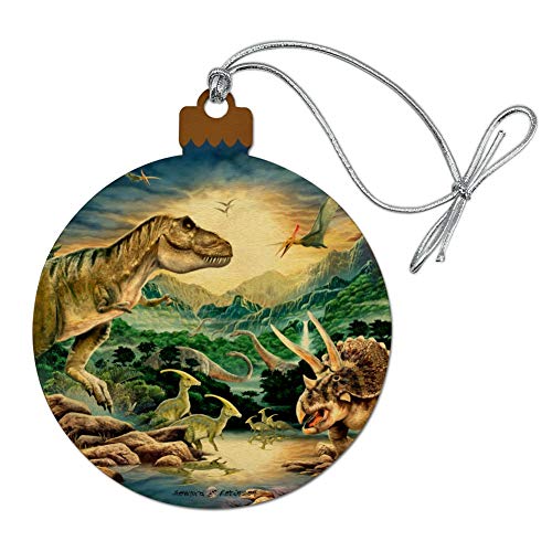 View the best prices for: Jurassic Sunset Wooden Christmas Tree Ornament