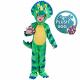 spooktacular creations triceratops deluxe kids dinosaur costume for halloween dinosaur dress up party (small, green) Thumbnail Image 2
