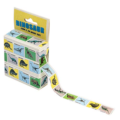 childrens gift wrapping washi tape 7m - choice of design (dinosaur)