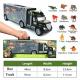 toy dinosaur transport truck toys with 12 assorted animals including dinosaurs Thumbnail Image 4