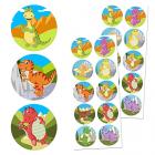 200 x Round Cute Dinosaur Stickers - TownStix  Main Thumbnail