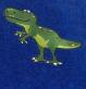 personalised embroidered dinosaur t rex bath gym beach swimming towel (blue) Thumbnail Image 1