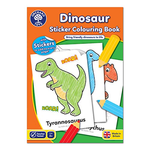 Dinosaur Sticker Colouring Book With Stickers