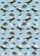 2 x sheets of dinosaur wrapping paper and 2 tags - 70 x 50cm Thumbnail Image 1