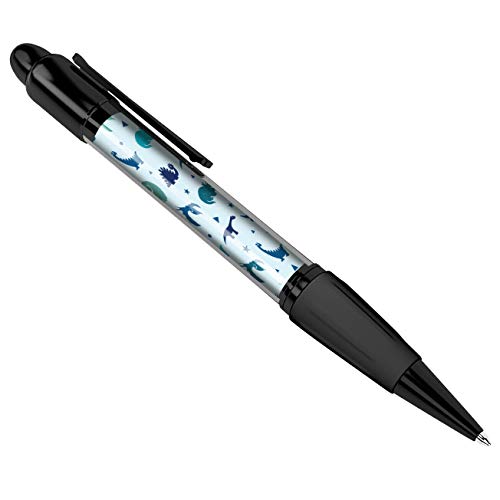 Blue Ballpoint Pen with Dinosaur Pattern