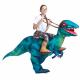 ride-on raptor, inflatable dinosaur costume with led light up eyes Thumbnail Image 1