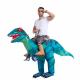 ride-on raptor, inflatable dinosaur costume with led light up eyes Thumbnail Image 2