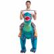 ride-on raptor, inflatable dinosaur costume with led light up eyes Thumbnail Image 3