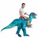 ride-on raptor, inflatable dinosaur costume with led light up eyes Thumbnail Image 5