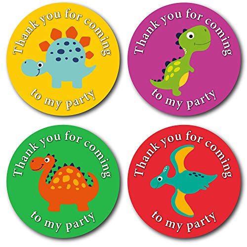 Thank You for Coming To My Party Dinosaur Stickers - Olivia Samuel
