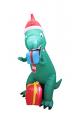 7 foot tall inflatable  christmas dinosaur with gift boxes Thumbnail Image 1