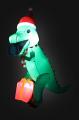 7 foot tall inflatable  christmas dinosaur with gift boxes Thumbnail Image 2