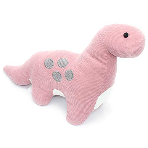 pink corduroy dinosaur doorstop