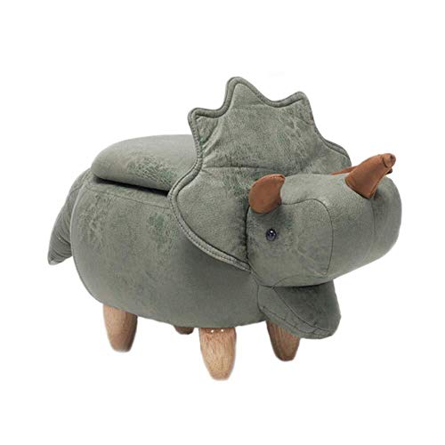 leather triceratops storage stool