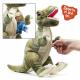 prextex t-rex dinosaur plush stuffed animal with tummy carrier filled with 5 cute little baby dinosaur hatchlings inside its zippered tummy, 15-inch dinosaur teddy, great gift for kids, boys and girls Thumbnail Image 1