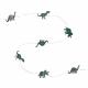 20 wooden dinosaur string lights with warm white micro leds on silver wire Thumbnail Image 1