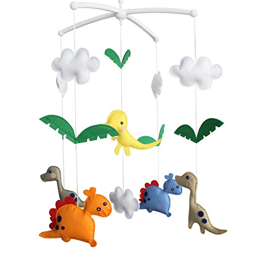  Healthy Nonwovens Infant Musical Toy Crib Mobile Bell, Cartoon Dinosaur Type