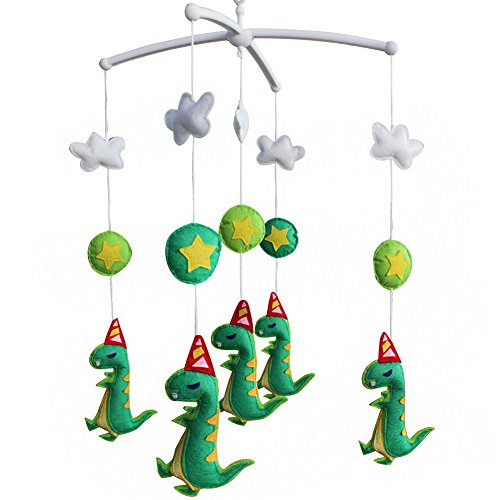  Baby Musical Toy Crib Mobile Bell to Help Baby Fall Asleep, Dinosaur Type, 01