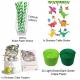 186 piece party set with banner, napkins, cups, plates, tablecloth, dinosaurs stickers and more Thumbnail Image 3