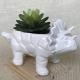 cute triceratops dinosaur shape ceramic planter Thumbnail Image 2