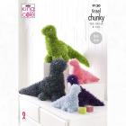 Chunky Tinsel Dinosaur Knitting Pattern - King Cole 9130 Main Thumbnail