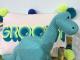 Knitted Blue Diplodocus Soft Toy - Best Years Thumbnail Image 2