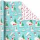 Assorted Reversible Christmas Wrapping Paper - Hallmark Thumbnail Image 3