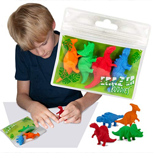 4 x Colourful Dinosaur Erazer Buddiez