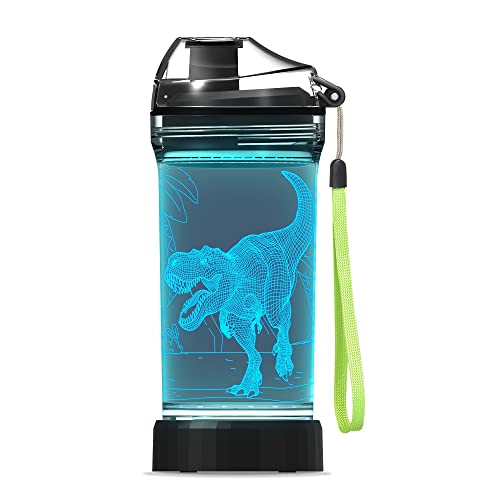 Colour Changing Light Up T-Rex Water Bottle