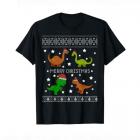 Dinosaur Ugly Christmas Sweater Funny Xmas Gift Adults Kids T-Shirt Main Thumbnail