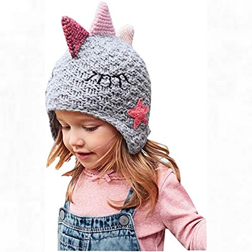 Knitted Dinosaur Hat with Ear Flaps - Ages 1-5